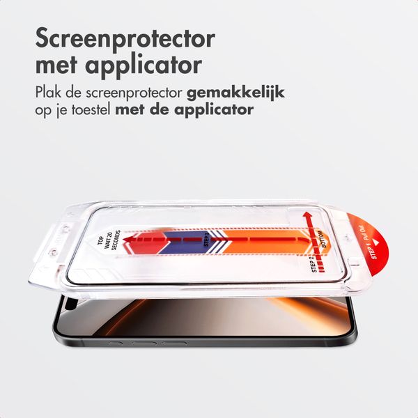 Accezz Gehard Glas Screenprotector met Applicator - 2-pack Apple iPhone Duo