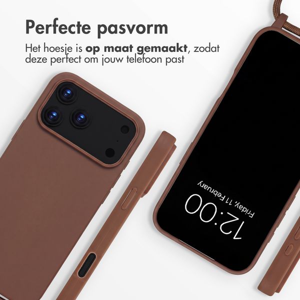 imoshion Siliconen hoesje met koord Apple iPhone 18 Pro / 17 Pro - Bruin