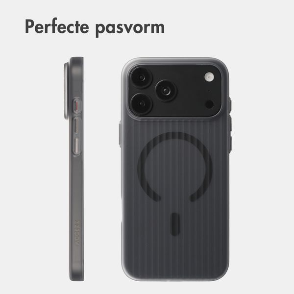 Accezz Lite Backcover met MagSafe | Fluted | Apple iPhone 18 Pro / 17 Pro - Grijs