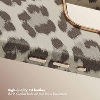 Selencia Sabi Back Cover Panther Print with MagSafe Apple iPhone 16 Pro - Soft Ivory