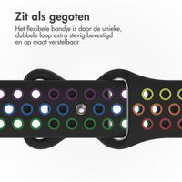 imoshion Sport⁺ bandje Apple Watch Series 1 t/m 9 / SE (38/40/41 mm) | Series 10 (42 mm) - Maat M/L - Black Rainbow