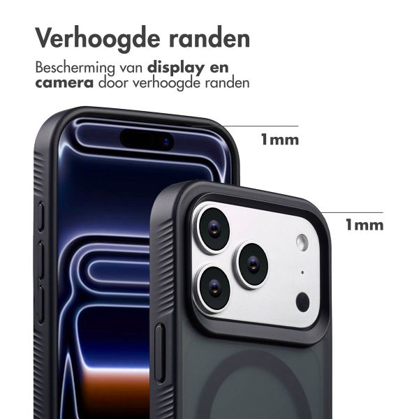 Accezz Rugged Frosted MagSafe Backcover Apple iPhone 17 Pro - Zwart