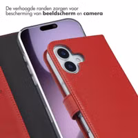 Selencia Echt Leren Bookcase Apple iPhone 17 - Rood