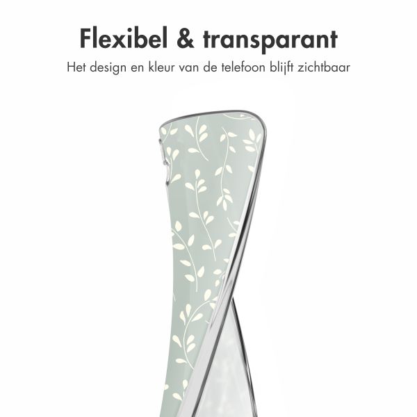 imoshion Design hoesje Samsung Galaxy S24 FE - Smoke Green Flowers