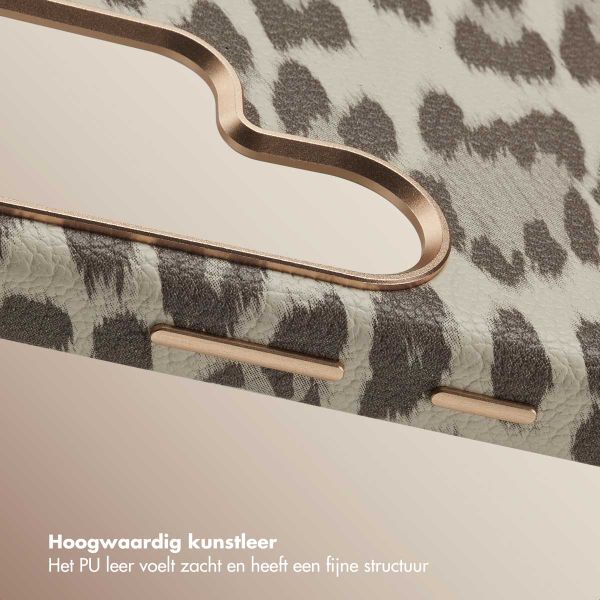 Selencia Sabi Backcover Panterprint met MagSafe Samsung Galaxy S25 Ultra - Soft Ivory