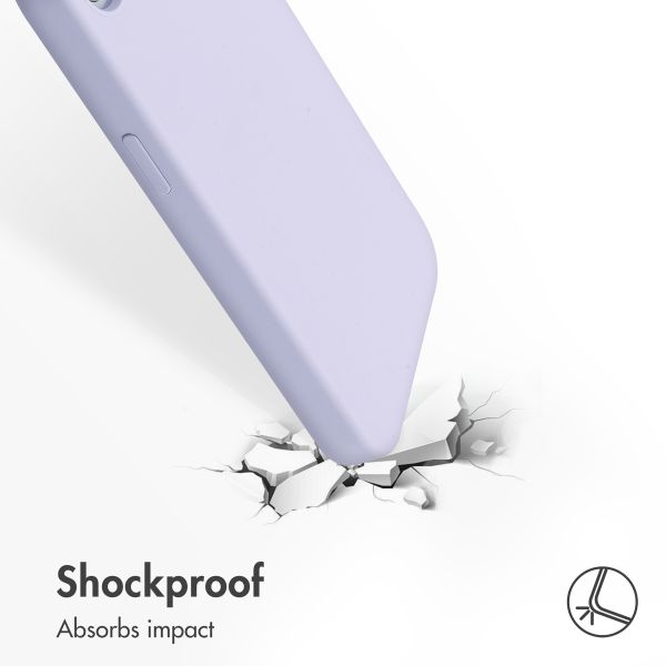 Accezz Liquid Silicone Back Cover with MagSafe Apple iPhone 17e / 16e - Purple