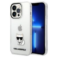 Karl Lagerfeld Hardcase Backcover Choupette iPhone 14 Pro - Transparant