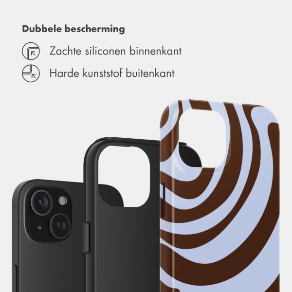 Selencia Vivid Backcover Apple iPhone 15 - Dream Swirl Chocolate