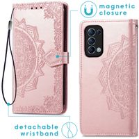 imoshion Mandala Bookcase Oppo Find X3 Lite - Rosé Goud