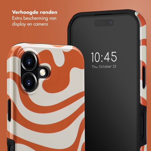 Selencia Vivid Backcover met MagSafe Apple iPhone 16 - Dream Swirl Orange