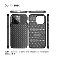 imoshion Carbon Softcase Backcover Apple iPhone 14 Pro Max - Zwart