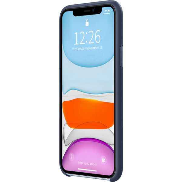 Valenta Luxe Leather Backcover iPhone 11 - Donkerblauw