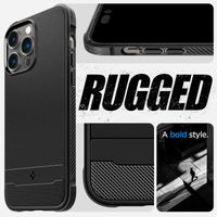Spigen Rugged Armor Backcover MagSafe Apple iPhone 14 Pro Max - Zwart