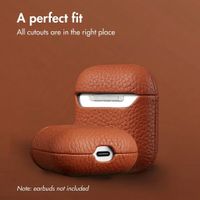 Accezz Genuine leather case  Apple AirPods 1 / 2 - Cognac