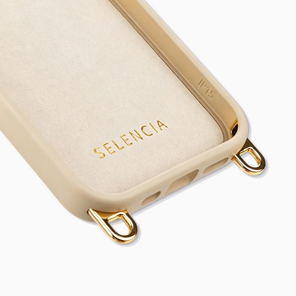 Selencia Rivièra MagSafe Backcover met afneembare haakjes Apple iPhone 15 - Milky Latte