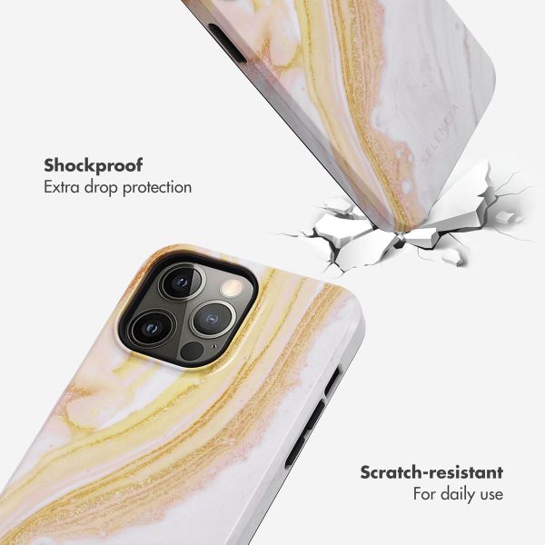 Selencia Vivid Back Cover Apple iPhone 14 Pro Max - Chic Marble Gold