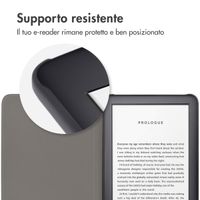 imoshion Design Slim Hard Case Bookcase Amazon Kindle (2024) / Amazon Kindle (2022) 11th gen - White Graphic