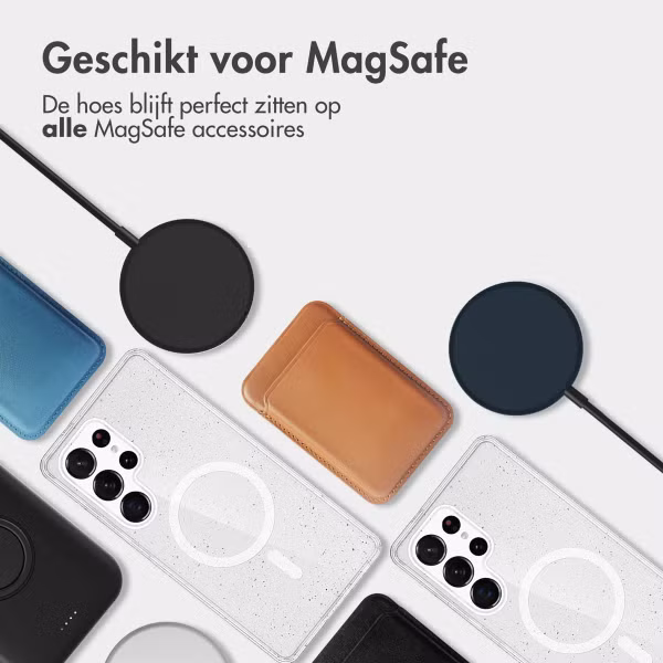 imoshion Sparkle Backcover met MagSafe Samsung Galaxy S24 Ultra - Glitter Transparant