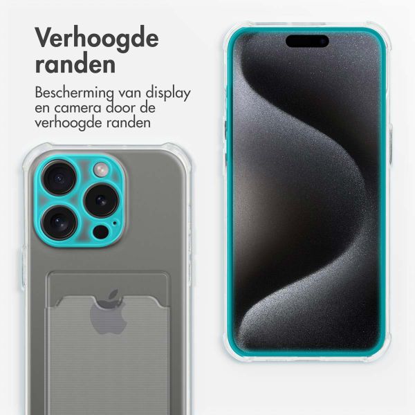 imoshion Softcase Backcover met pashouder Apple iPhone 15 Pro Max - Transparant
