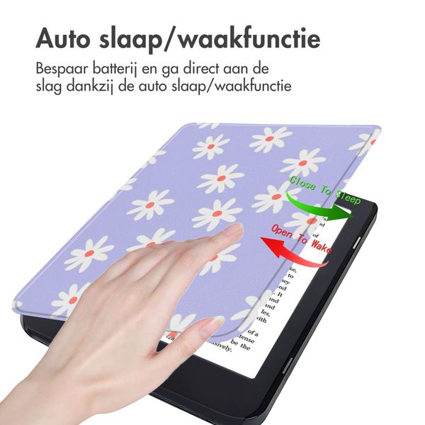 imoshion Design Slim Hard Case Bookcase Kobo Nia - Flowers Distance