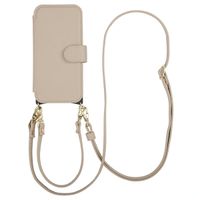 Selencia Riva Bookcase met MagSafe en Koord Samsung Galaxy S25 Ultra - Beige
