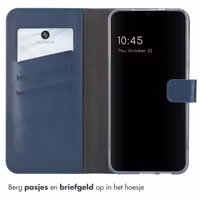 Selencia Echt Leren Bookcase Samsung Galaxy S25 Plus - Blauw