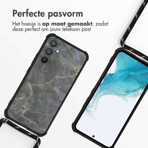 imoshion Design hoesje met koord Samsung Galaxy A54 (5G) - Black Marble