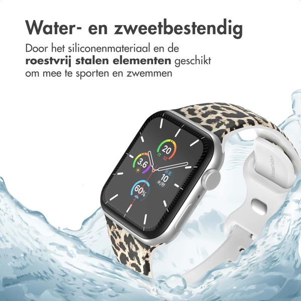 imoshion Siliconen⁺ bandje Apple Watch Series 1 t/m 9 / SE (38/40/41 mm) | Series 10 (42 mm) - Leopard