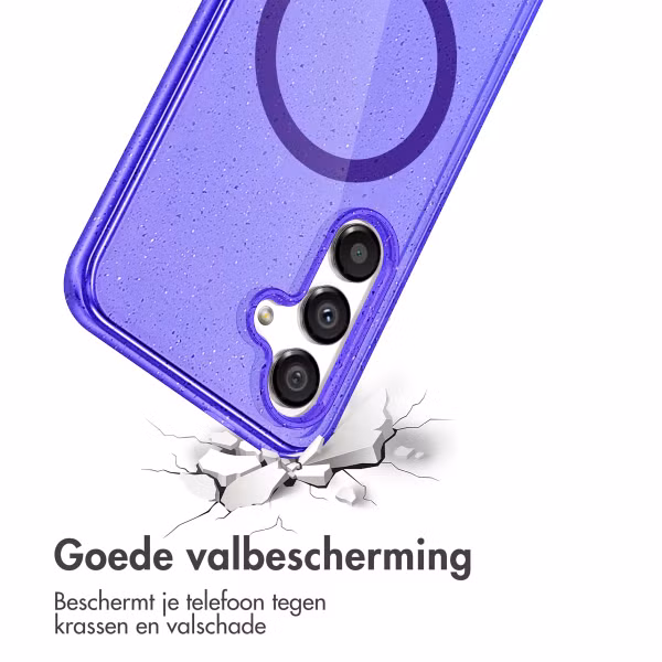 imoshion Sparkle Backcover met MagSafe Samsung Galaxy S24 - Glitter Paars