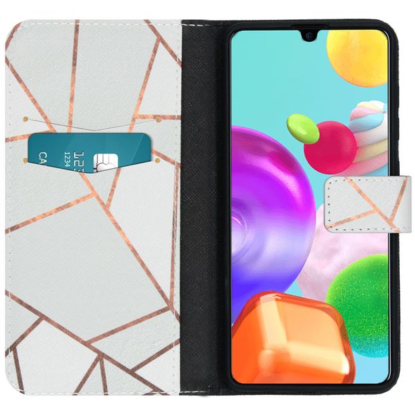 imoshion Design Softcase Bookcase Samsung Galaxy A41 - White Graphic