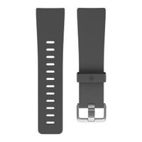 Fitbit Classic siliconen band Fitbit Versa / Versa 2 / Versa Lite - Maat S - Charcoal