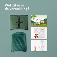 imoshion Reistafel - tablethouder auto - 7 opbergvakken - inclusief 2 kleurplaten - Groen