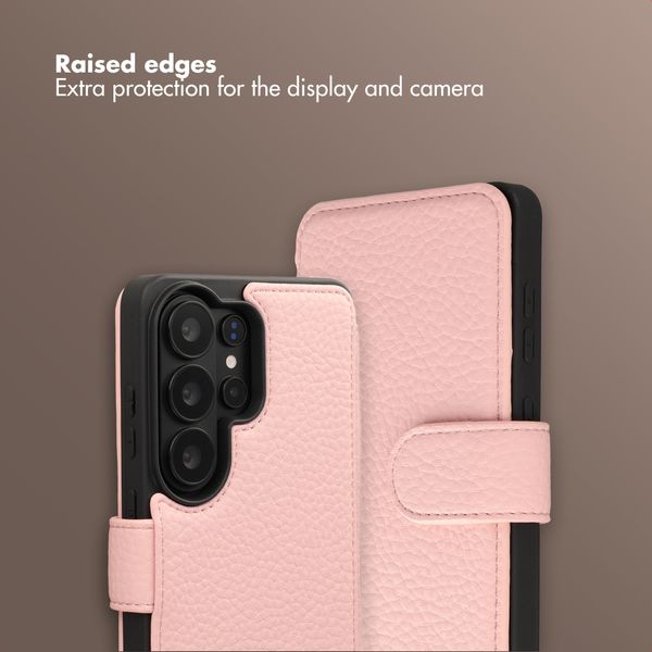 Selencia Riva Bookcase with MagSafe and phone strap Samsung Galaxy S26 Ultra - Old Pink