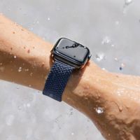 Uniq Aspen Braided bandje Apple Watch Series 1 t/m 10 / SE / Ultra (2) (44/45/46/49 mm) - Oxford Blue