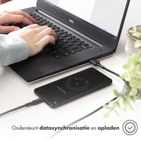 imoshion Braided USB-C naar USB-C kabel - 0,25 meter - Zwart