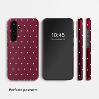Selencia Vivid Backcover Samsung Galaxy S25 - Happy Dots Burgundy