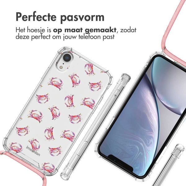 imoshion Design hoesje met koord Apple iPhone Xr - Crab Watercolor