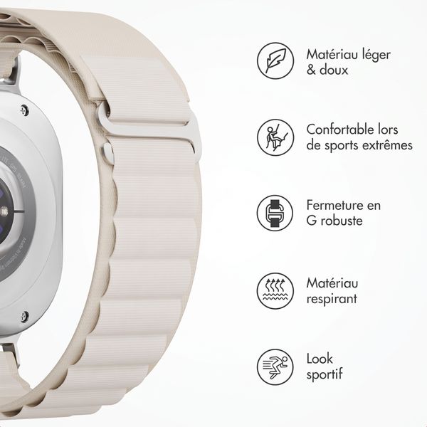 Accezz Nylon Alpine bandje Samsung Galaxy Watch Ultra 2 (2026) / Ultra (2024/2025) - Sterrenlicht