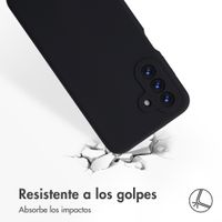 Accezz Liquid Silicone Backcover Samsung Galaxy A18 (4G) - Zwart