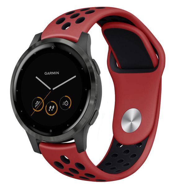 imoshion Siliconen sport bandje Garmin Vivoactive 4L - Rood / Zwart