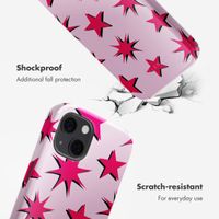 Selencia Vivid Back Cover with MagSafe Apple iPhone 13 - Stars Rubine Red Light Pink