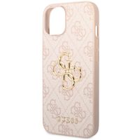 Guess 4G Metal Logo Backcover Apple iPhone 15 - Roze