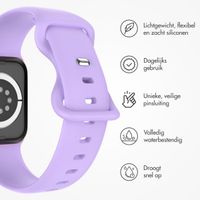 imoshion Siliconen⁺ bandje Apple Watch Series 1 t/m 9 / SE (38/40/41 mm) | Series 10 / 11 (42 mm) - Maat S/M - Lila