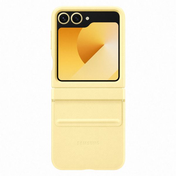 Samsung Originele KindSuit Vegan Leather Case Samsung Galaxy Z Flip 6 / Flip 7 FE - Yellow