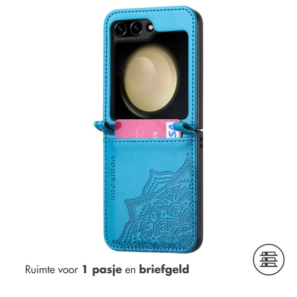 imoshion Mandala Bookcase Samsung Galaxy Z Flip 7 FE - Turquoise