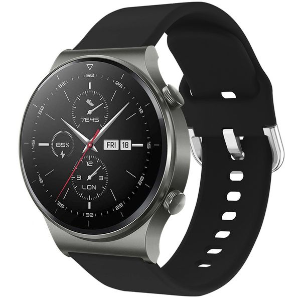 imoshion Siliconen bandje voor de Huawei Watch GT 2 Pro 2e Sport 46 mm Zwart Smartphonehoesjes