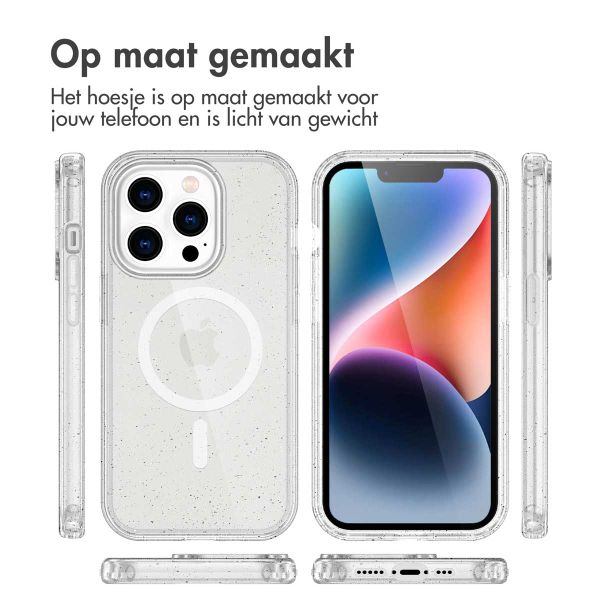 imoshion Sparkle Backcover met MagSafe Apple iPhone 14 Pro Max - Glitter Transparant