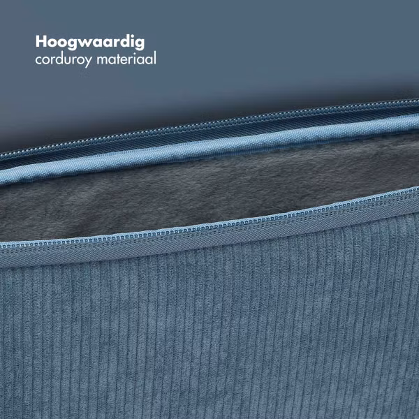 Selencia Corduroy Laptop hoes 15-16 inch - Laptopsleeve - Slate Blue