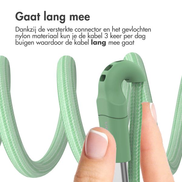 imoshion Braided USB-C naar USB-C kabel - 2 meter - Groen