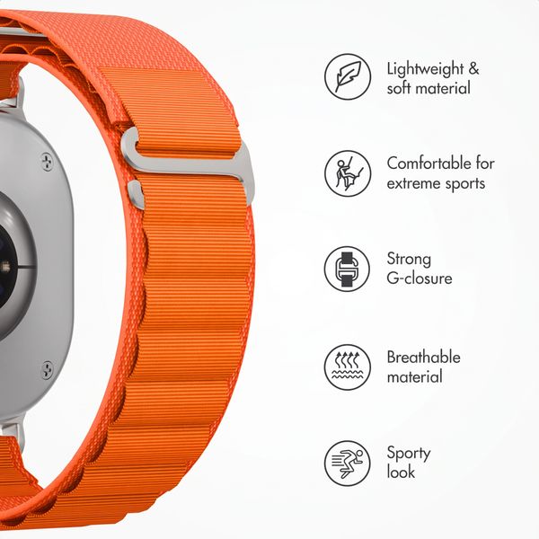 Accezz Nylon Alpine Band Samsung Galaxy Watch 9 (40/44mm) / Watch 8 (40/44mm) / Classic (46mm) - Orange